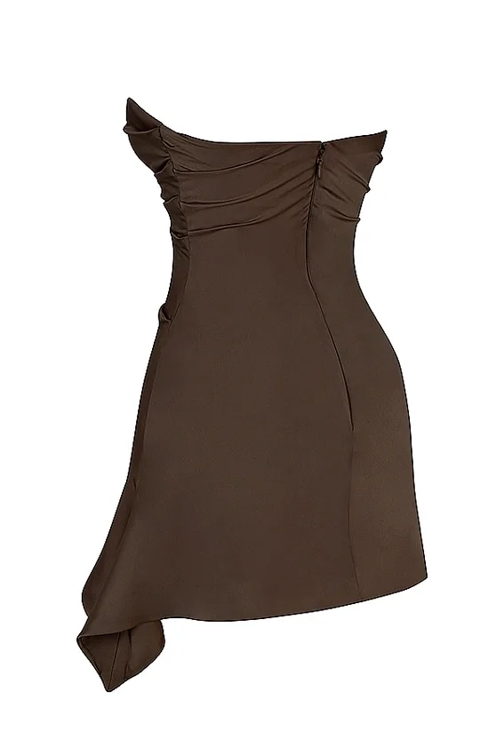 Jasmine Chocolate Draped Strapless Corset Dress Jasmine Chocolate Draped Strapless Corset Dress