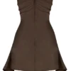 Jasmine Chocolate Draped Strapless Corset Dress Jasmine Chocolate Draped Strapless Corset Dress