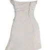 Jasmine Oyster Draped Strapless Corset Dress Jasmine Oyster Draped Strapless Corset Dress