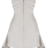 Jasmine Oyster Draped Strapless Corset Dress Jasmine Oyster Draped Strapless Corset Dress