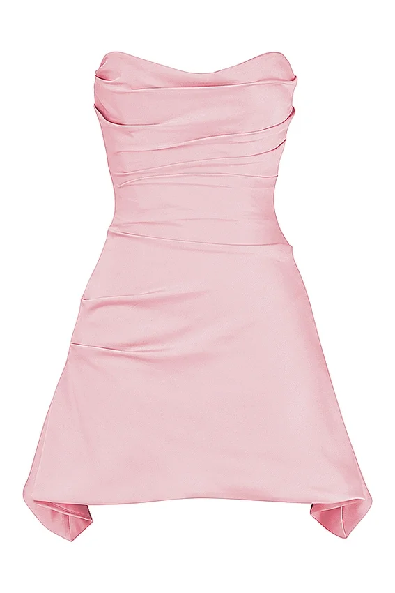 Jasmine Rose Pink Draped Strapless Corset Dress Jasmine Rose Pink Draped Strapless Corset Dress