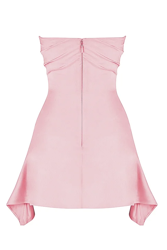 Jasmine Rose Pink Draped Strapless Corset Dress Jasmine Rose Pink Draped Strapless Corset Dress