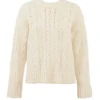 Jasper Cream Chunky Cable Knit Sweater