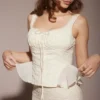Jean Vintage Cream Cotton Broderie Anglais Peplum Top Jean Vintage Cream Cotton Broderie Anglais Peplum Top