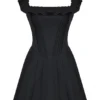 Jemima Black Pin Tuck Pleated Dress Jemima Black Pin Tuck Pleated Dress