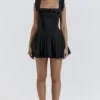 Jemima Black Pin Tuck Pleated Dress Jemima Black Pin Tuck Pleated Dress