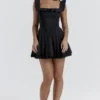 Jemima Black Pin Tuck Pleated Dress Jemima Black Pin Tuck Pleated Dress
