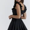 Jemima Black Pin Tuck Pleated Dress Jemima Black Pin Tuck Pleated Dress