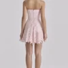 Jemima Pink Strapless Cut Out Broderie Anglaise Mini Dress Jemima Pink Strapless Cut Out Broderie Anglaise Mini Dress