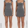 Jessamine Grey A-Line Mini Skirt Jessamine Grey A-Line Mini Skirt
