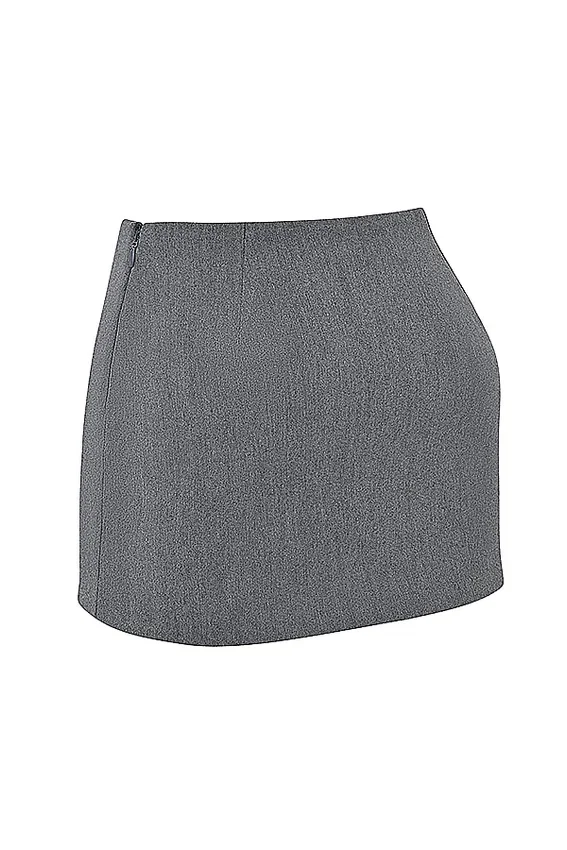 Jessamine Grey A-Line Mini Skirt Jessamine Grey A-Line Mini Skirt