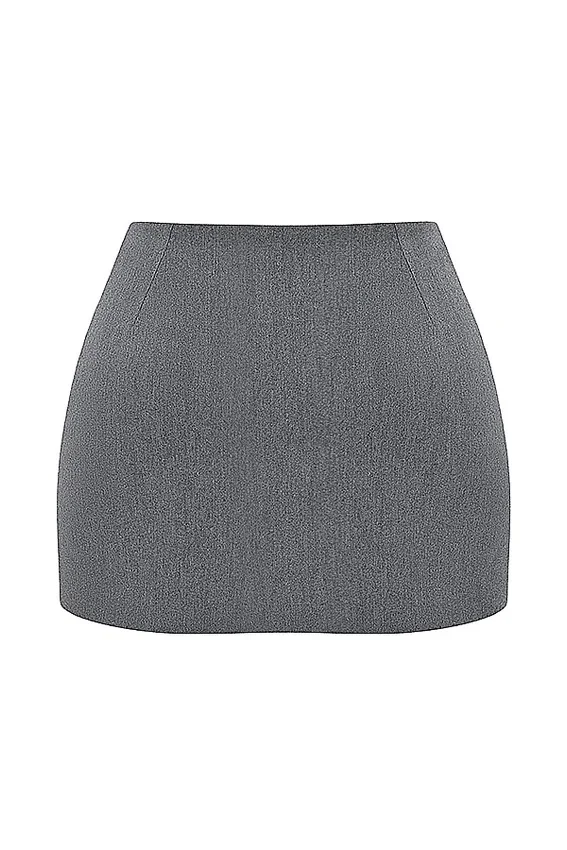 Jessamine Grey A-Line Mini Skirt Jessamine Grey A-Line Mini Skirt