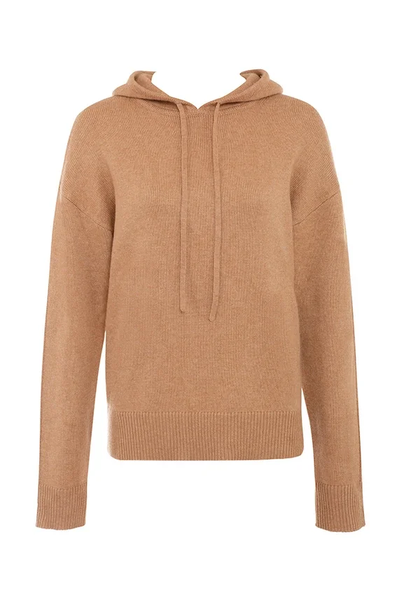 Jionni Camel Cashmere Blend Hoodie Jionni Camel Cashmere Blend Hoodie