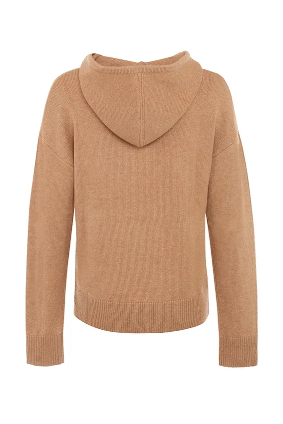 Jionni Camel Cashmere Blend Hoodie Jionni Camel Cashmere Blend Hoodie