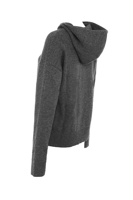 Jionni Charcoal Cashmere Blend Hoodie Jionni Charcoal Cashmere Blend Hoodie