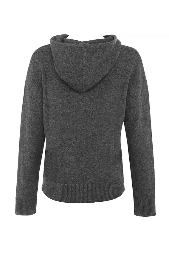 Jionni Charcoal Cashmere Blend Hoodie Jionni Charcoal Cashmere Blend Hoodie