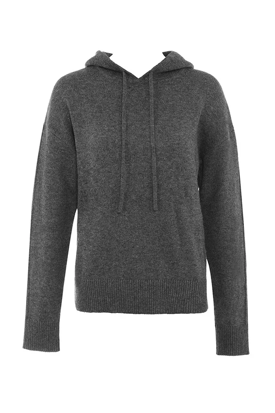 Jionni Charcoal Cashmere Blend Hoodie Jionni Charcoal Cashmere Blend Hoodie
