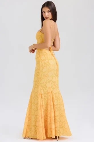 joan apricot lace up back maxi dress 1 330x495 - Joan Apricot Lace Up Back Maxi Dress