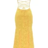 Joan Apricot Lace Up Back Maxi Dress Joan Apricot Lace Up Back Maxi Dress