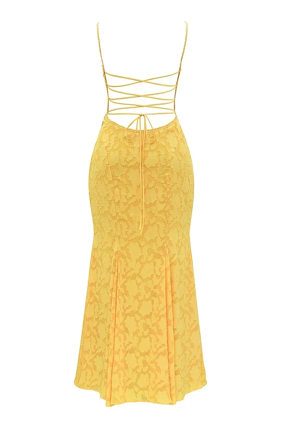 Joan Apricot Lace Up Back Maxi Dress Joan Apricot Lace Up Back Maxi Dress