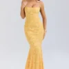 Joan Apricot Lace Up Back Maxi Dress Joan Apricot Lace Up Back Maxi Dress