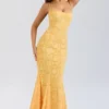Joan Apricot Lace Up Back Maxi Dress Joan Apricot Lace Up Back Maxi Dress