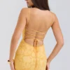 Joan Apricot Lace Up Back Maxi Dress Joan Apricot Lace Up Back Maxi Dress