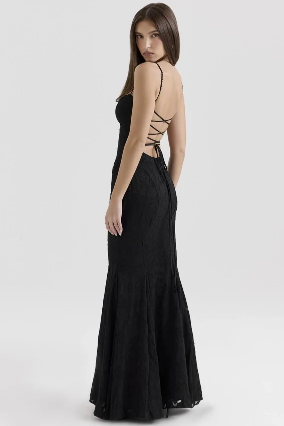 Joan Black Lace Maxi Dress Joan Black Lace Maxi Dress