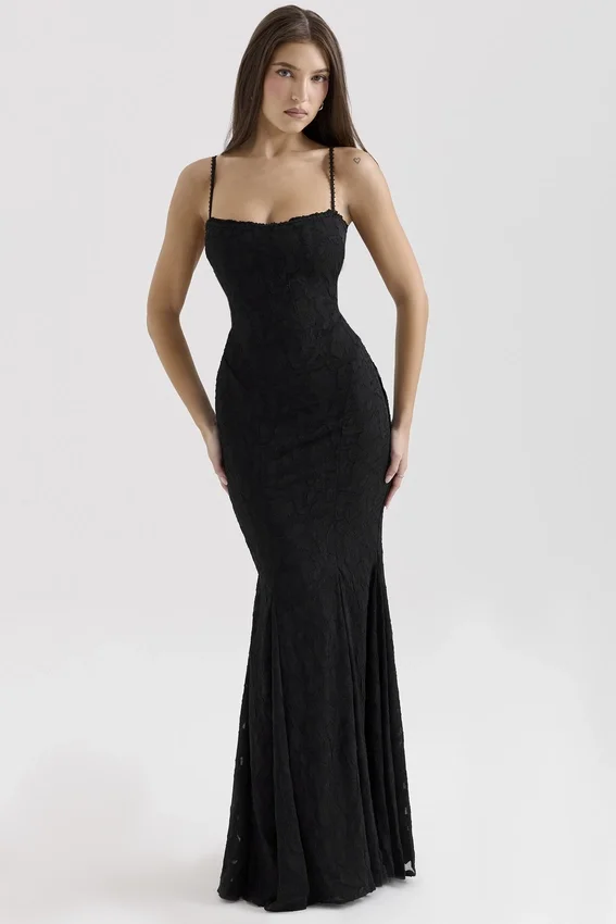 Joan Black Lace Maxi Dress Joan Black Lace Maxi Dress