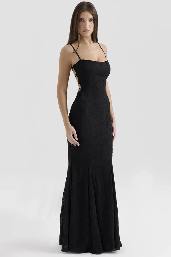 Joan Black Lace Maxi Dress Joan Black Lace Maxi Dress