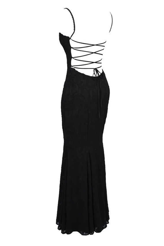 Joan Black Lace Maxi Dress Joan Black Lace Maxi Dress