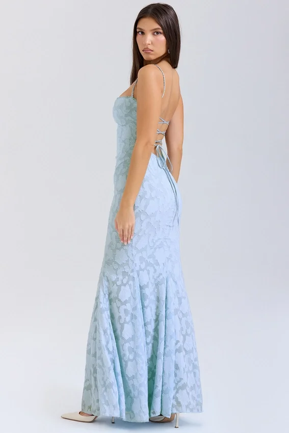 Joan Bluebell Lace Up Back Maxi Dress Joan Bluebell Lace Up Back Maxi Dress