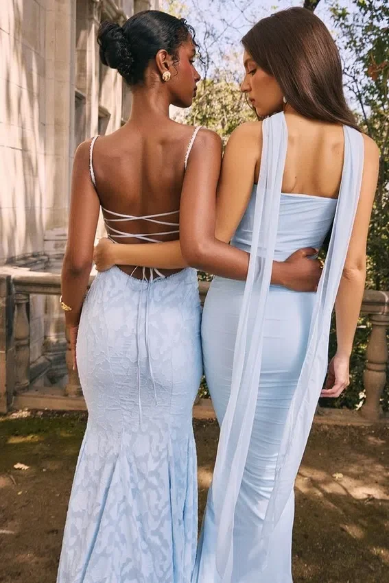 Joan Bluebell Lace Up Back Maxi Dress Joan Bluebell Lace Up Back Maxi Dress