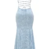 Joan Bluebell Lace Up Back Maxi Dress Joan Bluebell Lace Up Back Maxi Dress