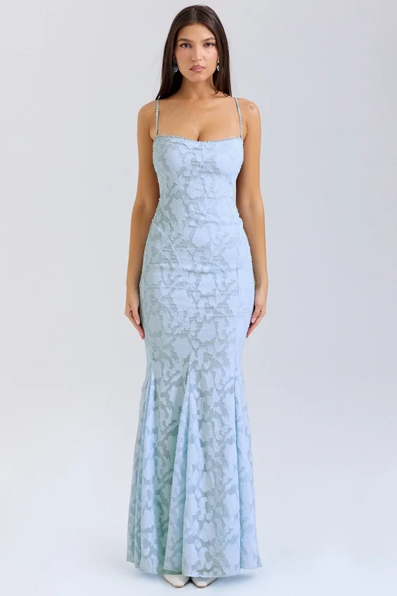 Joan Bluebell Lace Up Back Maxi Dress Joan Bluebell Lace Up Back Maxi Dress