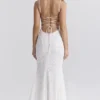 Joan Ivory Lace Up Back Maxi Dress Joan Ivory Lace Up Back Maxi Dress