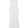 Joan Ivory Lace Up Back Maxi Dress Joan Ivory Lace Up Back Maxi Dress