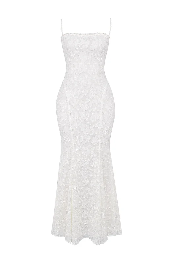 Joan Ivory Lace Up Back Maxi Dress Joan Ivory Lace Up Back Maxi Dress