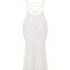 Joan Ivory Lace Up Back Maxi Dress Joan Ivory Lace Up Back Maxi Dress