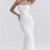 Joan Ivory Lace Up Back Maxi Dress Joan Ivory Lace Up Back Maxi Dress