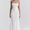 Joan Ivory Lace Up Back Maxi Dress Joan Ivory Lace Up Back Maxi Dress