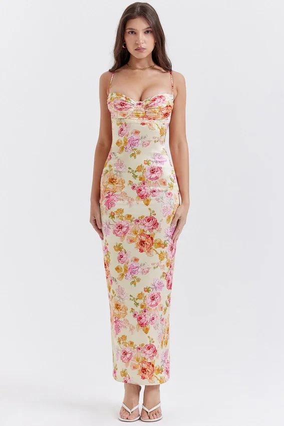 Josefina Ivory Floral Maxi Dress Josefina Ivory Floral Maxi Dress
