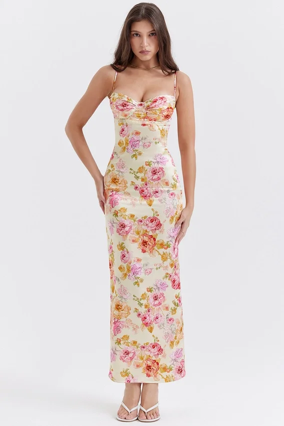 Josefina Ivory Floral Maxi Dress Josefina Ivory Floral Maxi Dress
