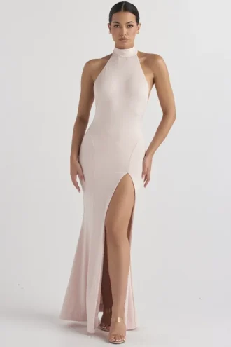Juliette Blush Halter Gown