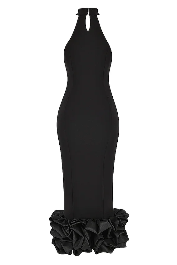 Juniper Black Peplum Midi Dress Juniper Black Peplum Midi Dress