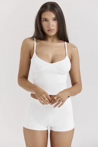 Kai White Summer Knit Hot Pants Kai White Summer Knit Hot Pants