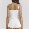 Kai White Summer Knit Hot Pants