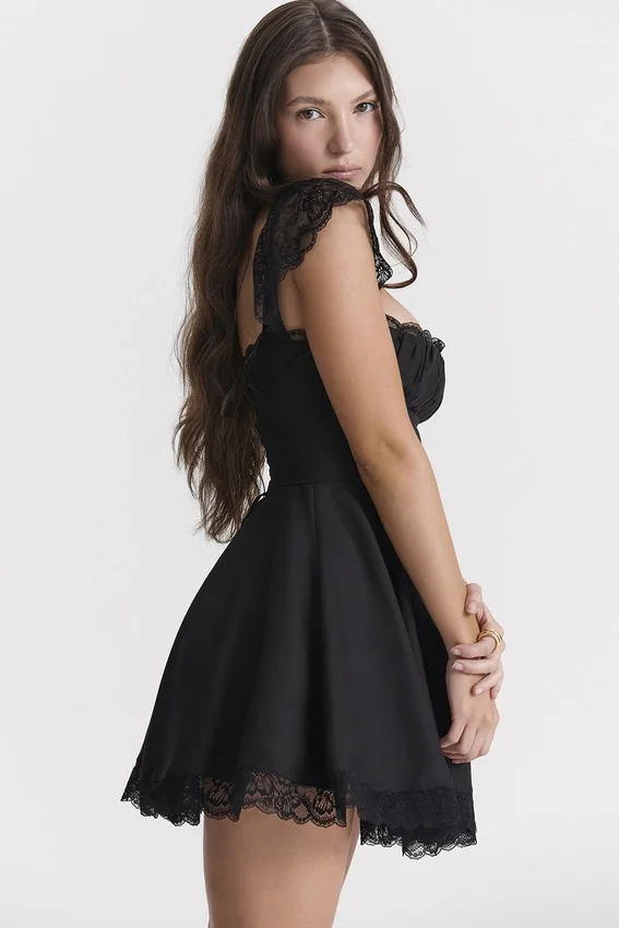 Kaia Black A-Line Mini Dress Kaia Black A-Line Mini Dress