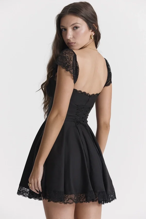 Kaia Black A-Line Mini Dress Kaia Black A-Line Mini Dress
