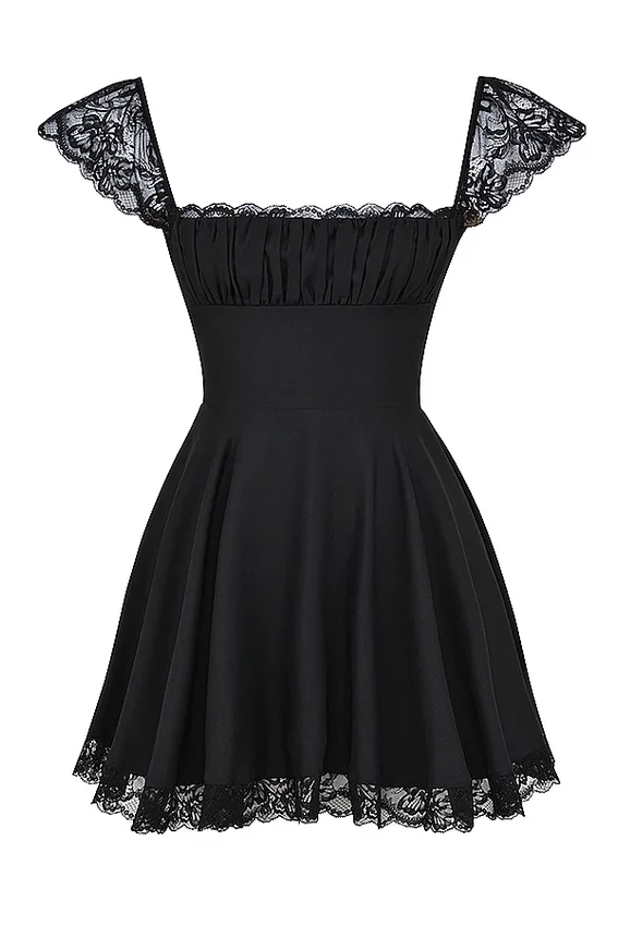 Kaia Black A-Line Mini Dress Kaia Black A-Line Mini Dress
